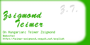 zsigmond teimer business card